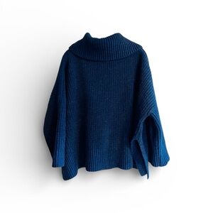 Ann Taylor Deep Blue Cowl Neck Sweater